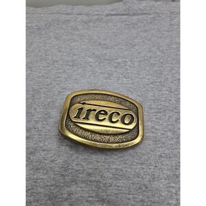 Vintage Solid Brass Ireco BTS 1981 Mining Belt Buckle